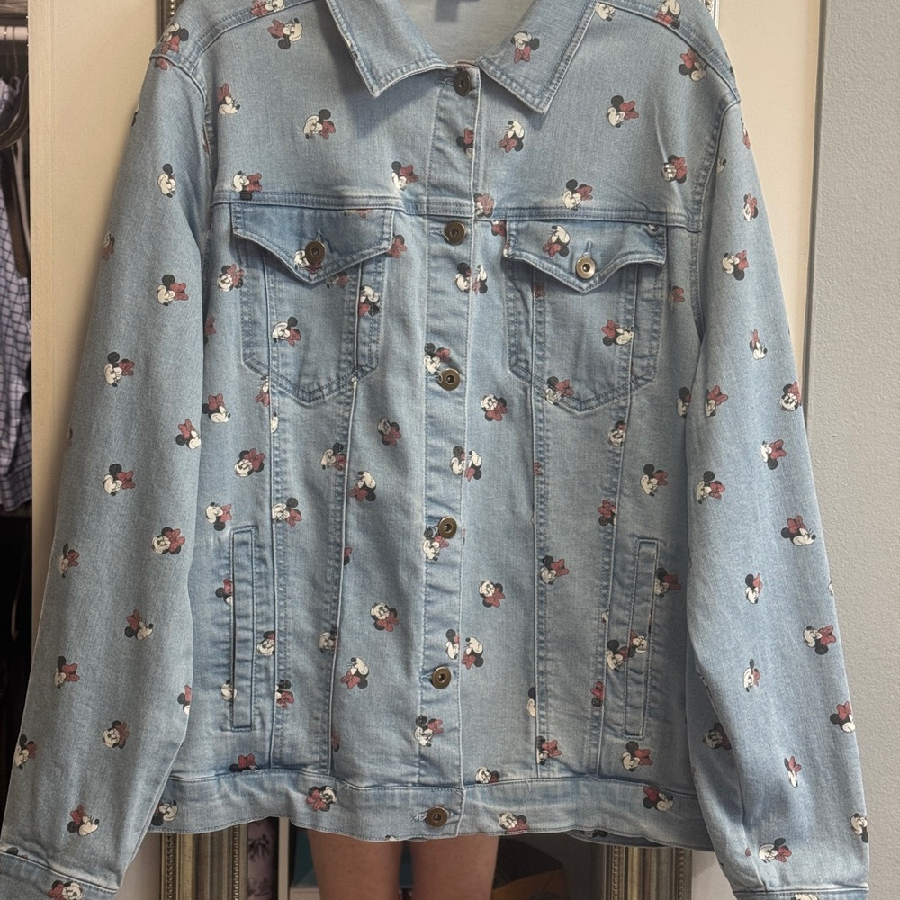 Denim Jacket with Minnie Mouse Print